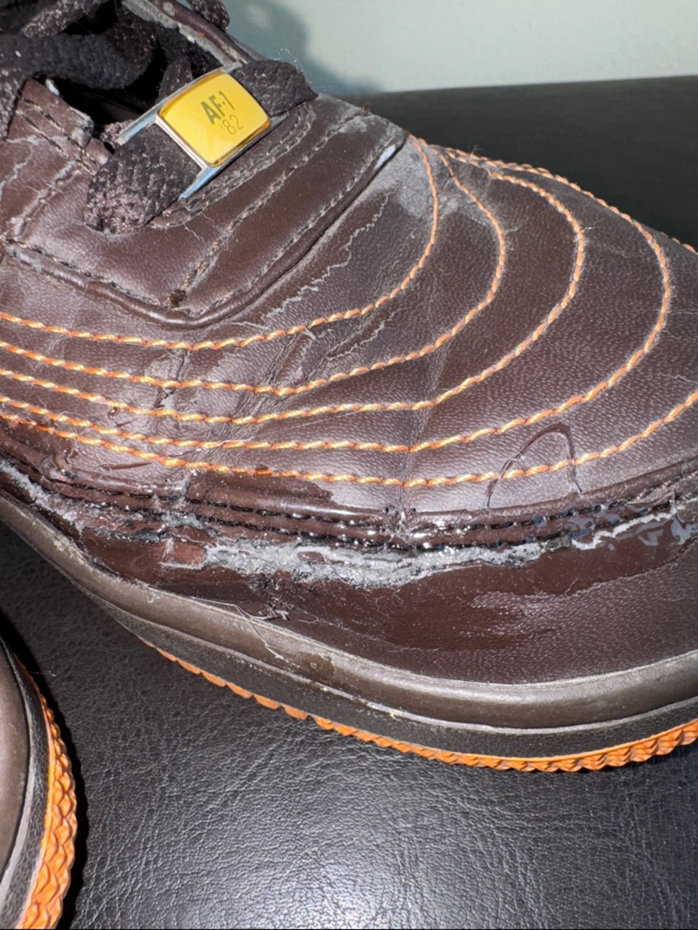 MAKE OFFER Charles Barkley Nike Air Force 1 CB34 Brown Shoes Orange CB34 s10 - Picture 15 of 16